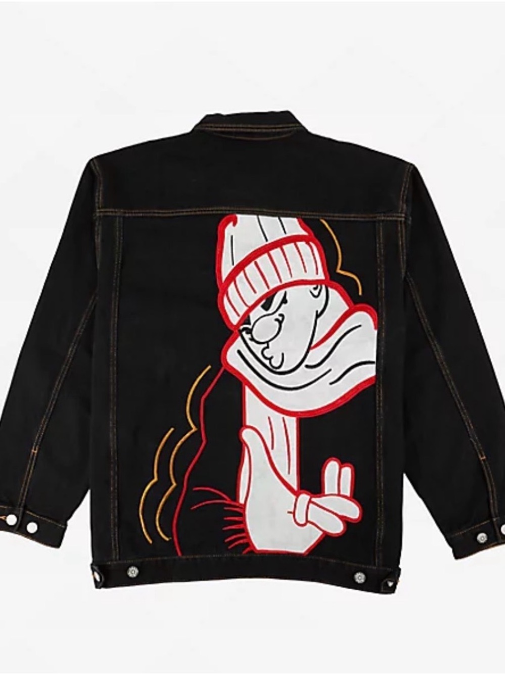 South Pole Graphic Denim Jacket NWT in Black & Red
